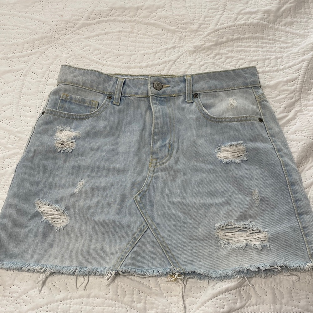 Denim mini skirt